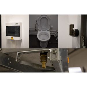 RESPO Anh&auml;nger Mobile Doppeltoilette mit Wassersp&uuml;lung