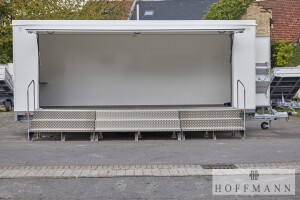 Verkaufsanhänger Respo weiß große Klappe...