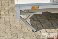 Verkaufsanhänger Respo weiß große Klappe · 2.700 kg, 621×220 cm