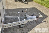 Verkaufsanhänger Respo weiß große Klappe · 2.700 kg, 621×220 cm
