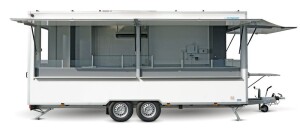 Imbissanhänger wm meyer VK 1335/220 · 1.300 kg, 350×220 cm